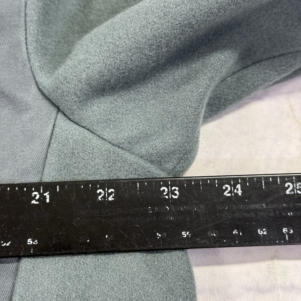 J. Crew Anorak Hooded Pullover Jacket Womens L 1/4 Button High Low Canvas Fleece - Picture 5 of 16